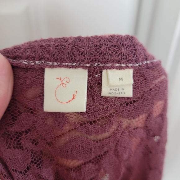 Anthropologie E by Eloise waffle knit and lace tunic/dress size Medium - Picture 8 of 8